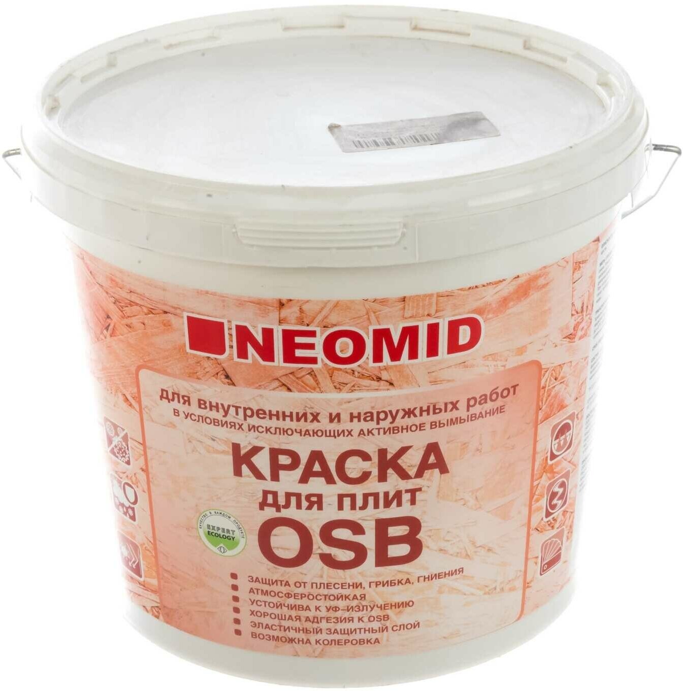Краска для плит Neomid OSB , база А, белая, 7 кг