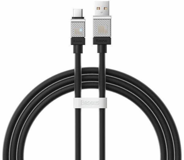 Кабель Baseus CoolPlay Series Fast Charging Cable USB to Type-C 100W 1m (CAKW000601) Черный