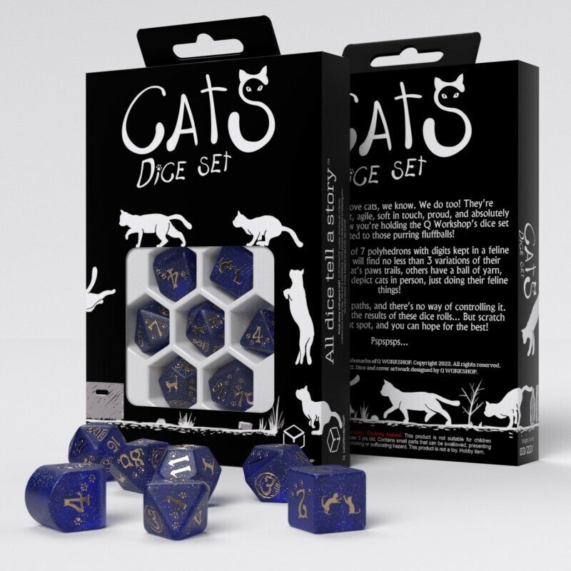 Набор кубиков Japanese Dice Set, Deep Night Firefly, 7 шт. Q-Workshop - фото №2