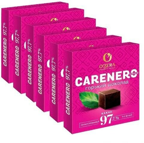 OZera, шоколад горький Carenero Superior, содержание какао 97,7%, 6 шт по 90 г