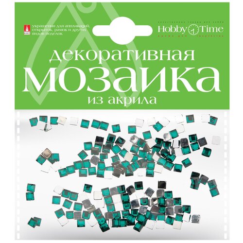 Мозаика декоративная из акрила 4Х4 ММ,200 ШТ., бирюзовый, Арт. 2-335/13