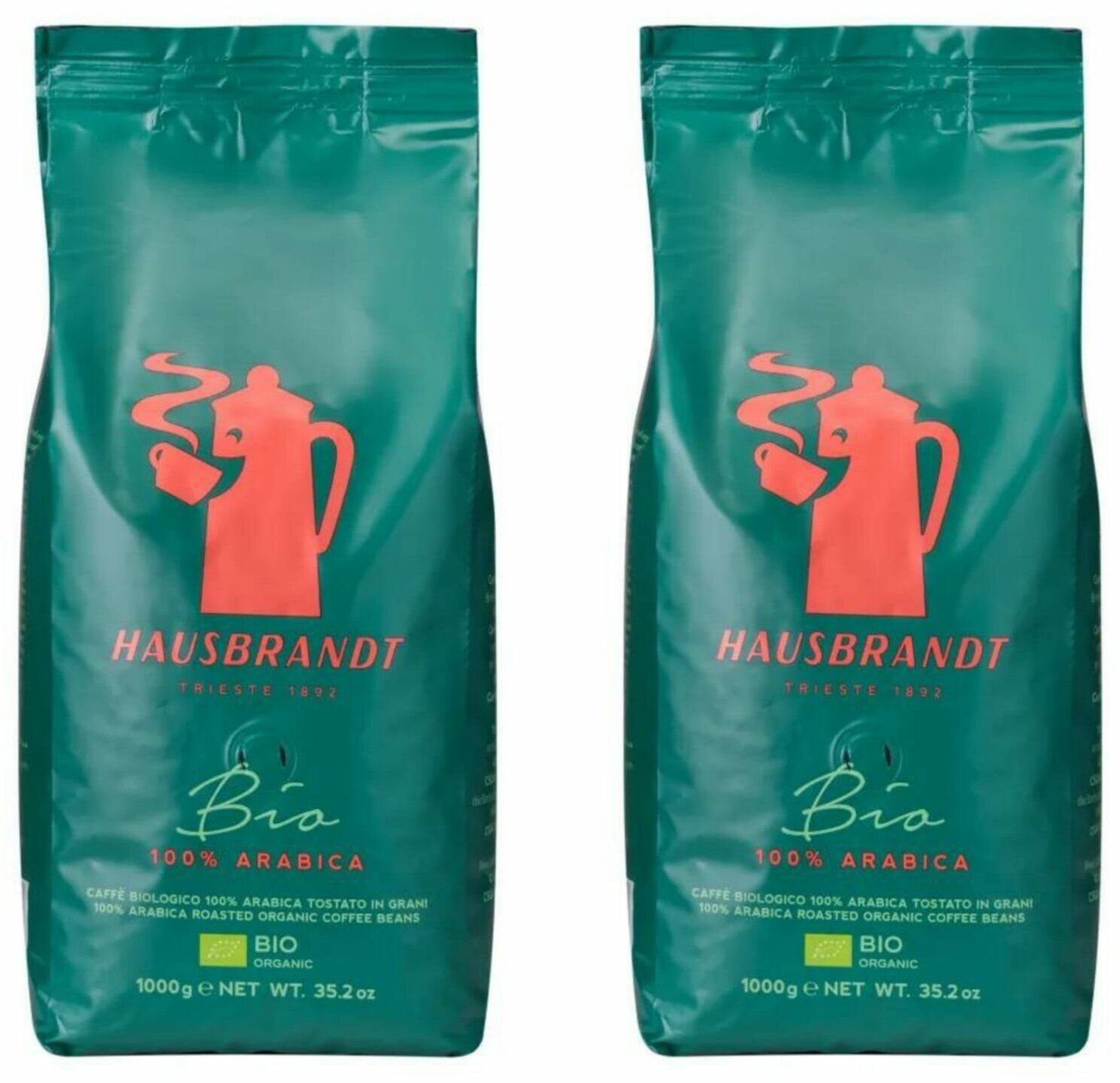 Кофе в зернах Hausbrandt Bio Arabica (Био Арабика), 1кг - фотография № 3