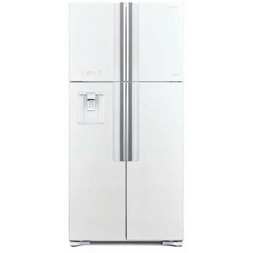 Холодильник Hitachi R-W660PUC7 GPW 2-хкамерн. белое стекло (двухкамерный) холодильник hitachi r vg610puc7 gpw 2 хкамерн белый двухкамерный