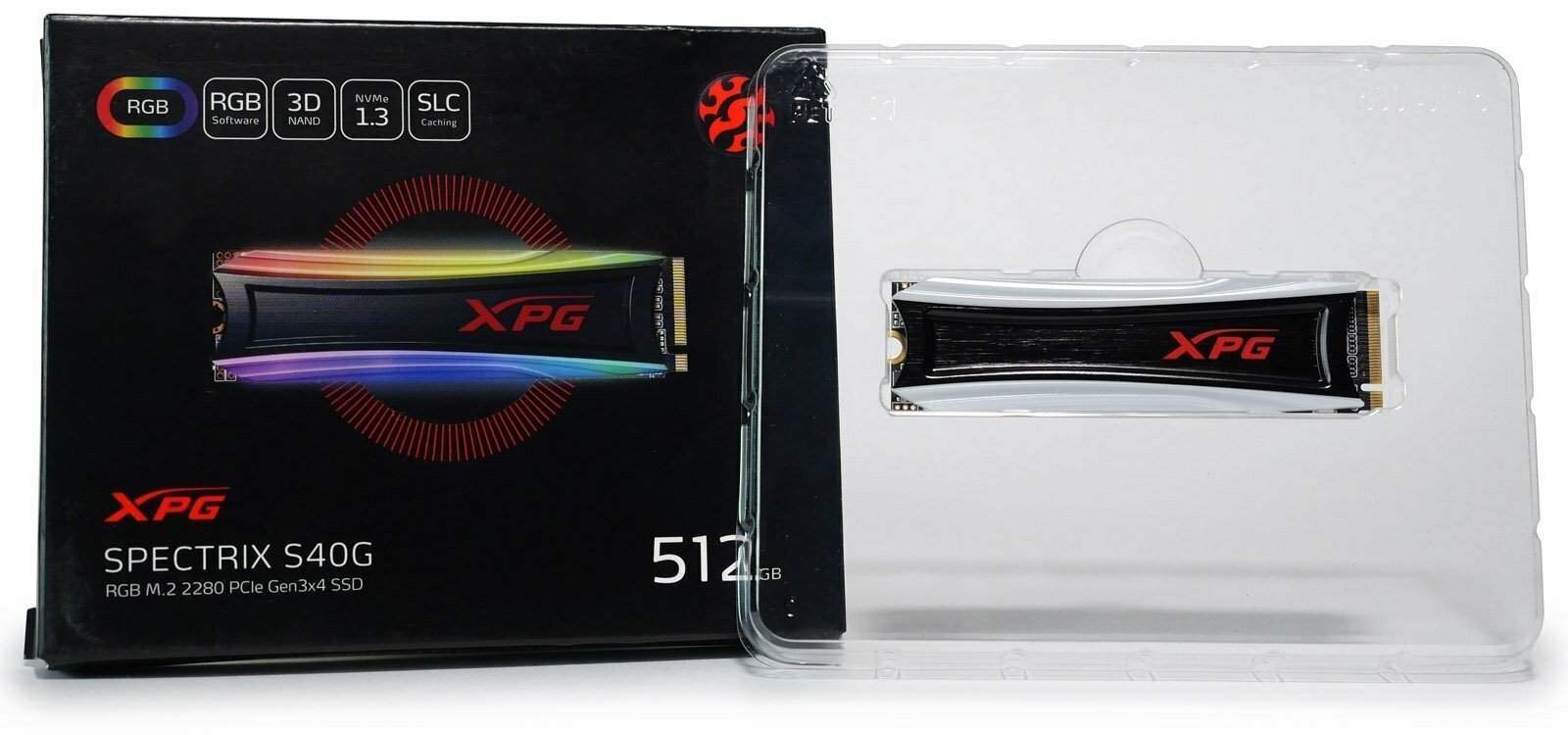 SSD накопитель A-DATA S40G RGB 512ГБ, M.2 2280, PCI-E x4, NVMe - фото №13
