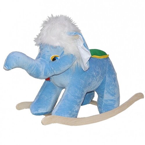 Качалка детская Слон голубой, игрушка в подарок для мальчика для девочки