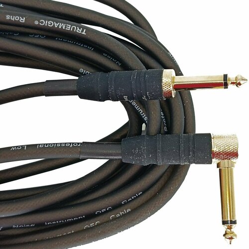 Инструментальный кабель True magic TEJ010/9M Jack 6.3 - Jack 6.3 угловой, моно, 9м, 6.5мм, черный
