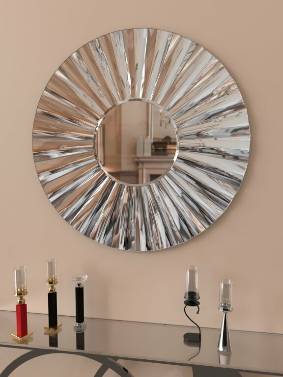 Интерьерное настенное зеркало Onde Brillica диаметр 89,5 см