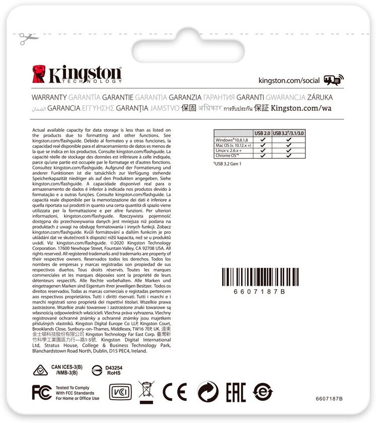 Накопитель USB 3.2 64GB Kingston DataTraveler Exodia, синий - фото №7