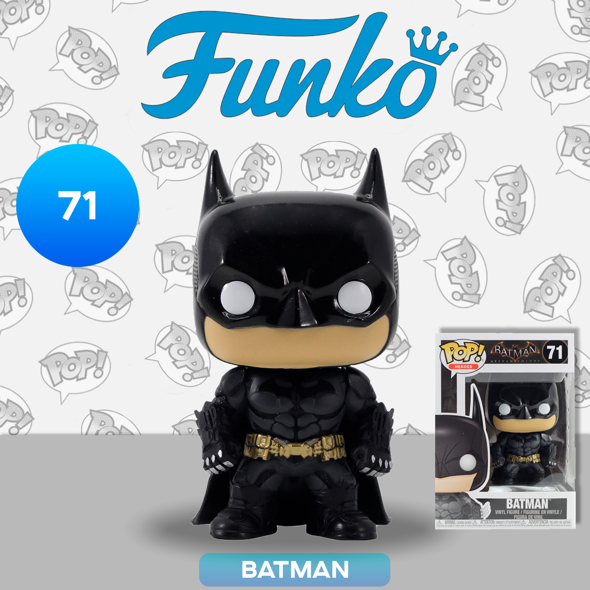 Фигурка Funko POP! Heroes DC Batman Arkham Knight Batman (71) 6383