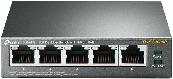 TP-Link TL-SG1005P 5-портовый гигабитный настольный коммутатор с 4 портами PoE SMB