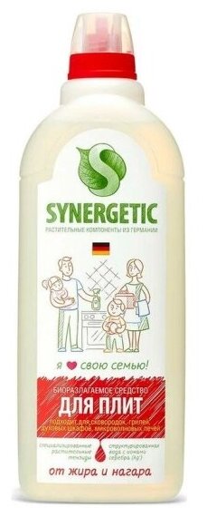 Чистящий гель Synergetic для кухонных плит и поверхностей, 1 л