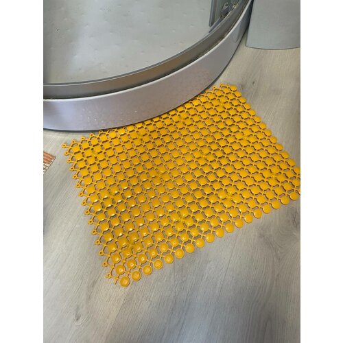 Коврик для ванной комнаты 625х500 мм цвет желтый Секрет-дачника