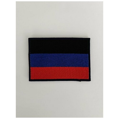 Шеврон (нашивка, патч) Флаг Республики - ДНР с липой, 8 * 5,5 см