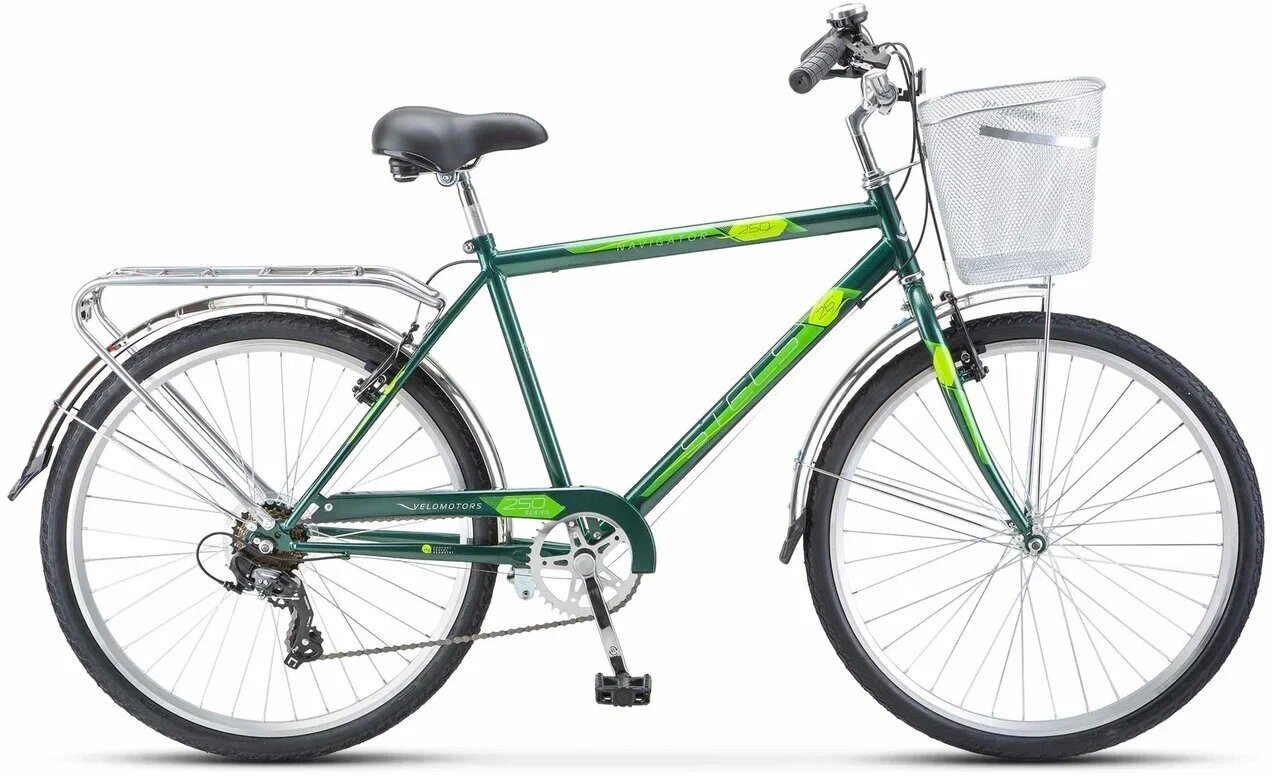 Дорожный велосипед STELS Navigator 250 V 26" Z010 Зеленый рама 19" (требует финальной сборки) 2024