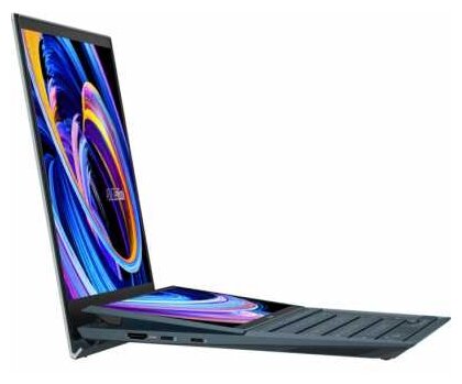 Ноутбук ASUS ZenBook Duo UX482EGR-HY365X Intel i7-1195G716G1T SSD14 FHD Touch 400nitsGeForce MX450 2GbScrPadWin11ProSty Синий90NB0S51-M06920