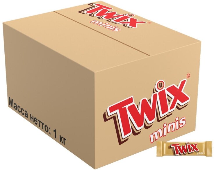 Шоколадный батончик Twix миниc, 1кг