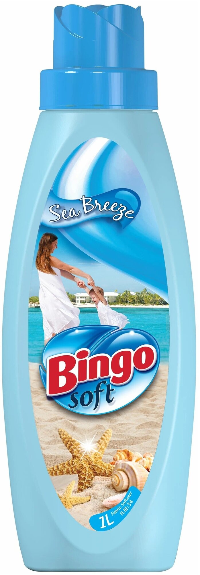 Кондиционер ополаскиватель для белья Bingo Soft SEA BREEZE (Морской бриз) 1л