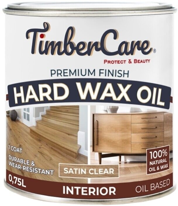 Защитное масло с твердым воском TimberCare Hard Wax Oil 750 мл Прозрачный Полуматовый 350050