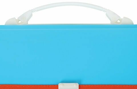 Папка-портфель пластиковая BRAUBERG "JOY", А4 (330х245х35 мм), 13 отделений, с окантовкой, бирюзовая, 227976