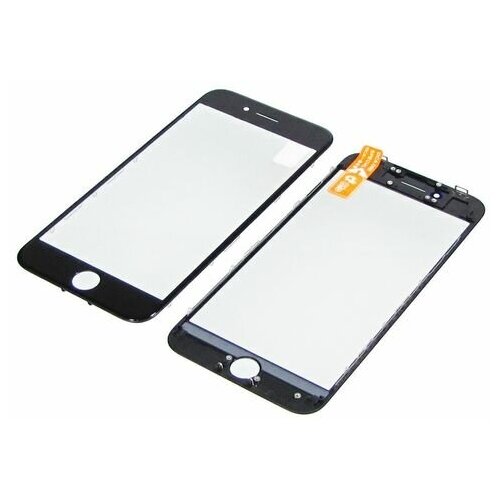 Стекло + рамка + пленка OCA для iPhone 8 черное стекло oca плёнка для переклейки samsung sm m325 galaxy m32 черное
