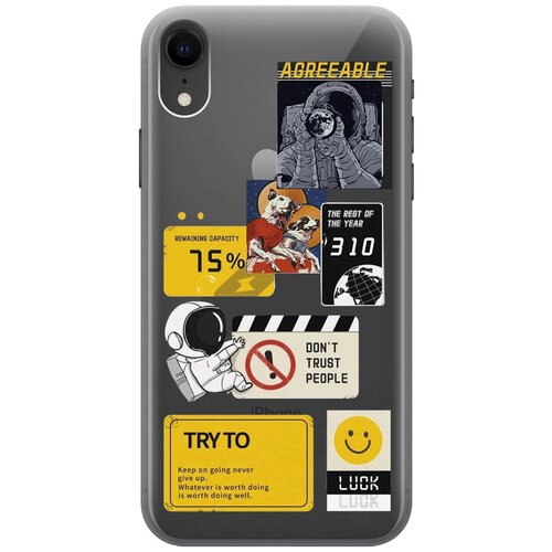 Силиконовый чехол на Apple iPhone XR / Эпл Айфон Икс Эр с рисунком Space Stickers силиконовый чехол на apple iphone xr эпл айфон икс эр с рисунком coffee cardiogram