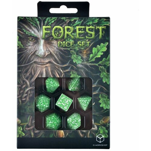 Набор кубиков для настольных ролевых игр Q-Workshop Forest Dice Set: Tundra