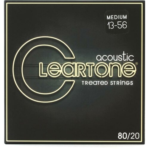 cleartone 7610 комплект струн для акустической гитары с покрытием 10 47 7613 80/20 Комплект струн для акустической гитары, бронза 80/20, с покрытием, 13-56, Cleartone