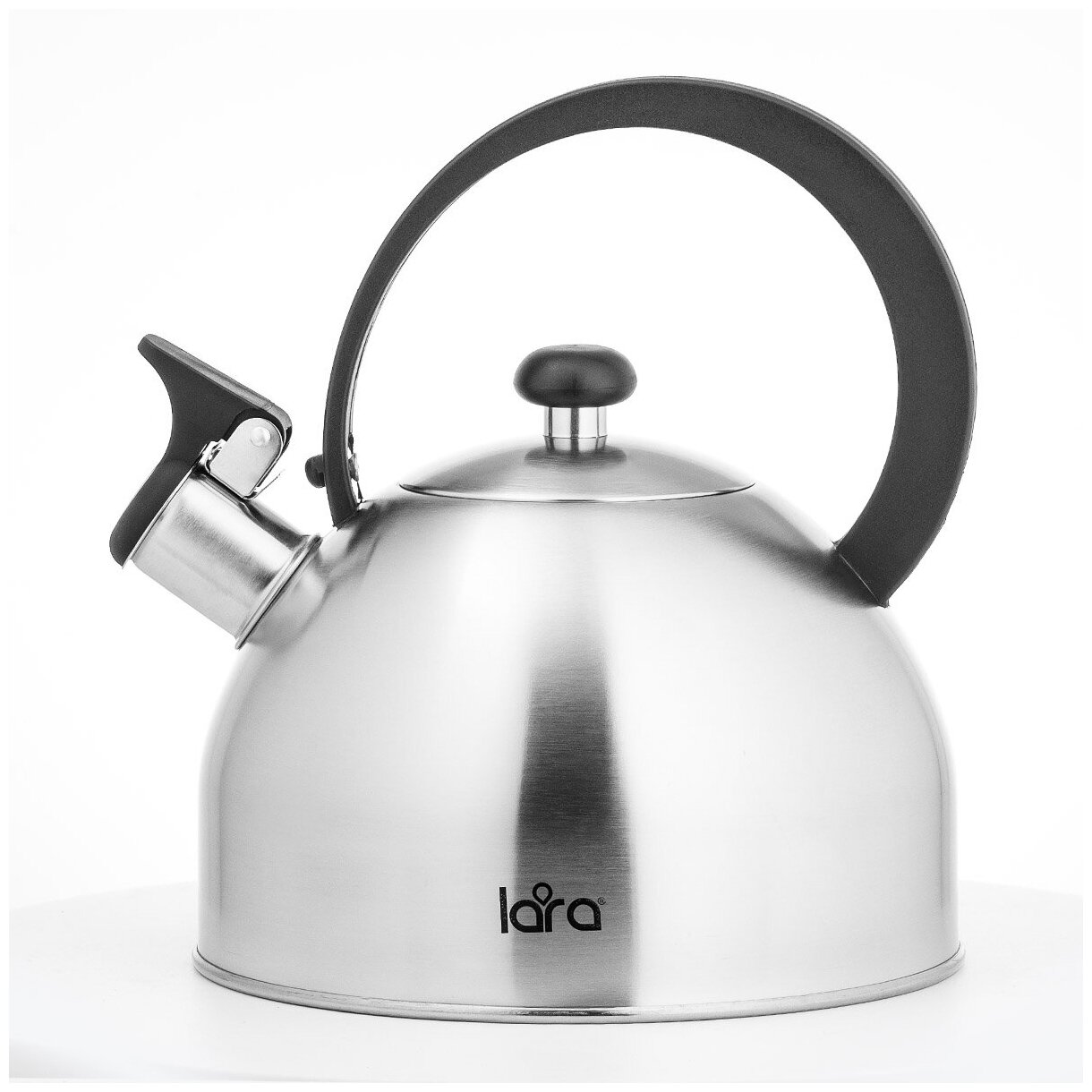 Чайник со свистком LARA LR00-65: 2,5 л, нержавеющая сталь, для всех видов плит