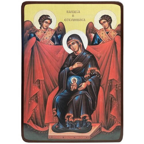икона богородица непраздная Икона Непраздная Богородица на троне, размер 19 х 26 см