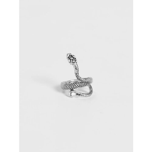 фото Кольцо noname, бижутерный сплав, серебрение, безразмерное, черный, серебряный