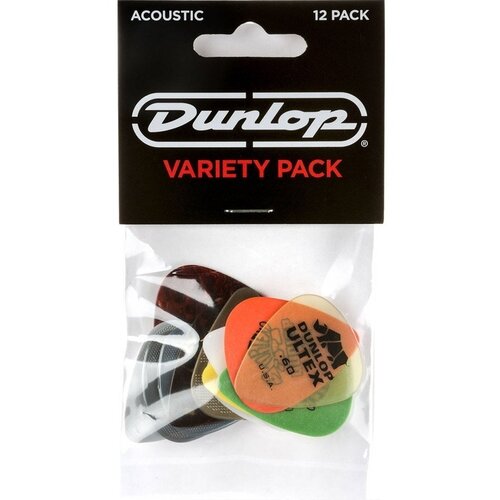 Набор медиаторов для акустической гитары, 12 шт. Dunlop Variety Acoustic PVP112 12Pack