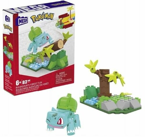 Конструктор Покемон Бульбазавр в лесу Mattel Mega Construx Pokemon + игрушка