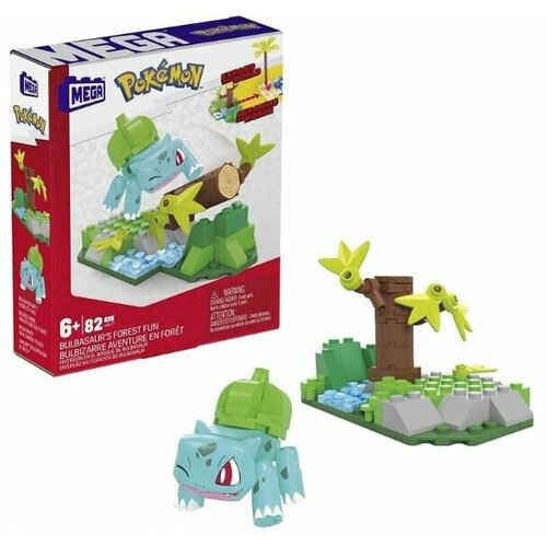 Конструктор Покемон Бульбазавр в лесу Mattel Mega Construx Pokemon + игрушка