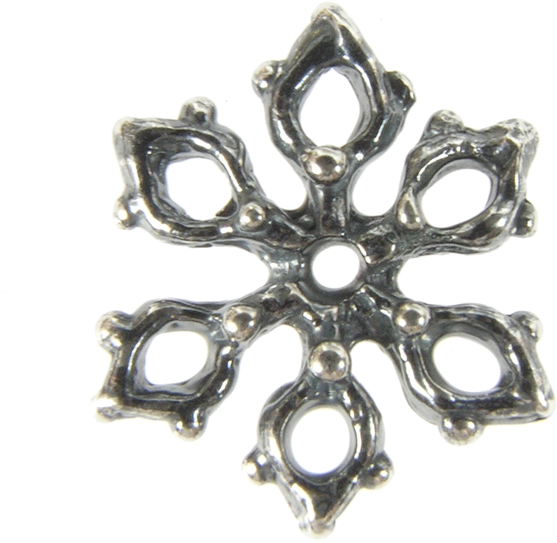 Коннектор-подвеска Snowflake Silver Plated 15 мм