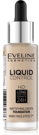 Инновационная тональная основа Eveline Liquid Control, тон 015 light vanilla, 32 мл
