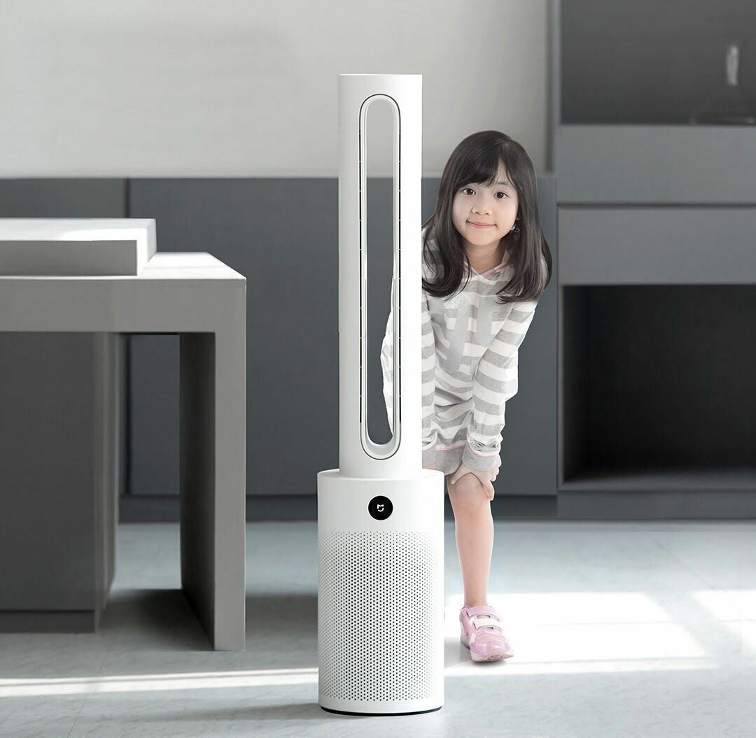 Напольный безопасный безлопастный вентилятор-очиститель воздуха Xiaomi Mijia WYJHS01ZM, белый - фотография № 8