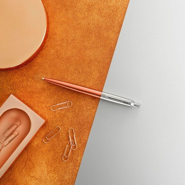 ручка шариковая Parker "Jotter Core Chelsea Orange CT", 1 мм, синяя, корпус оранжевый/хром - фото №14
