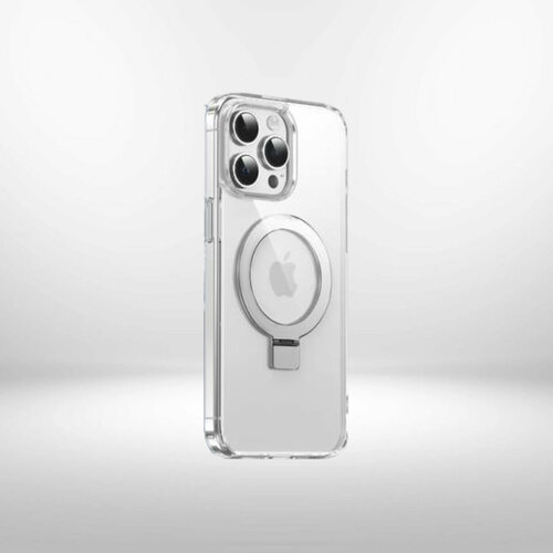 Чехол с крепким MagSafe и подставкой для iPhone 15 Pro MAX, Прозрачный