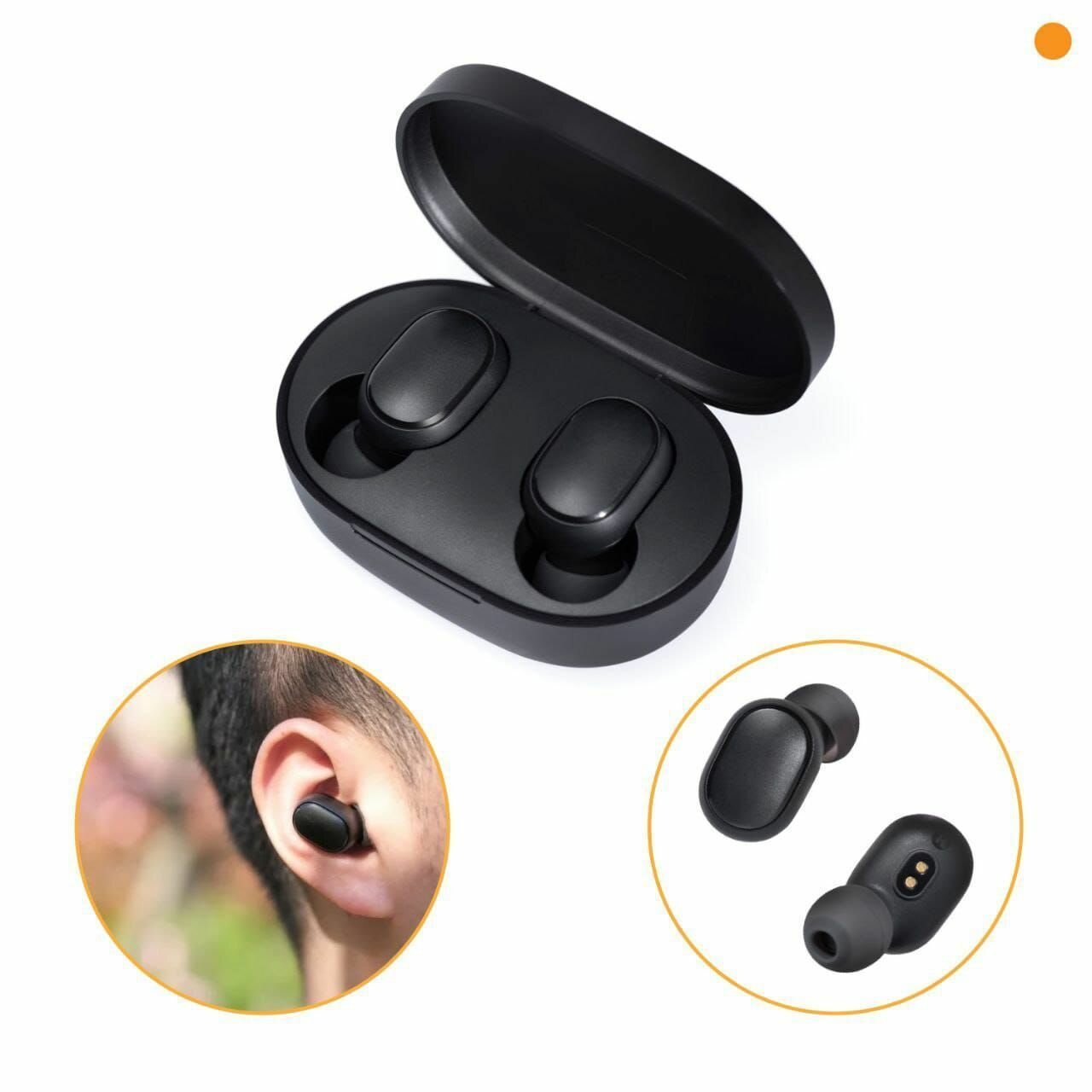 Наушники с микрофоном XIAOMI Redmi AirDots, Bluetooth, вкладыши, черный - фото №4