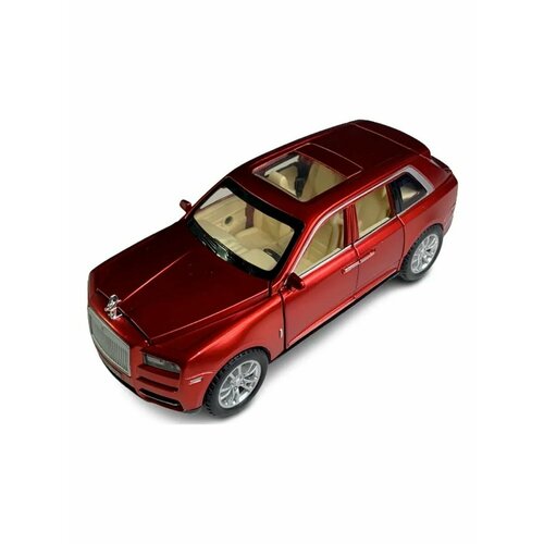 Модель автомобиля Rolls-Royce Cullinan, красный, 1/32 машинка xlg rolls royce cullinan 1 24 19 см красный