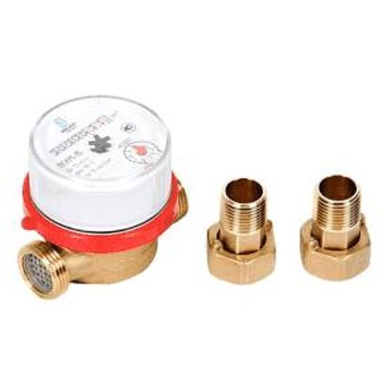 фото Счетчик воды универсальный декаст ВСКМ-15 (72-15-247) крыльчатый одноструйный