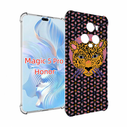 Чехол MyPads тигр-в-глазах для Honor Magic 5 Pro задняя-панель-накладка-бампер