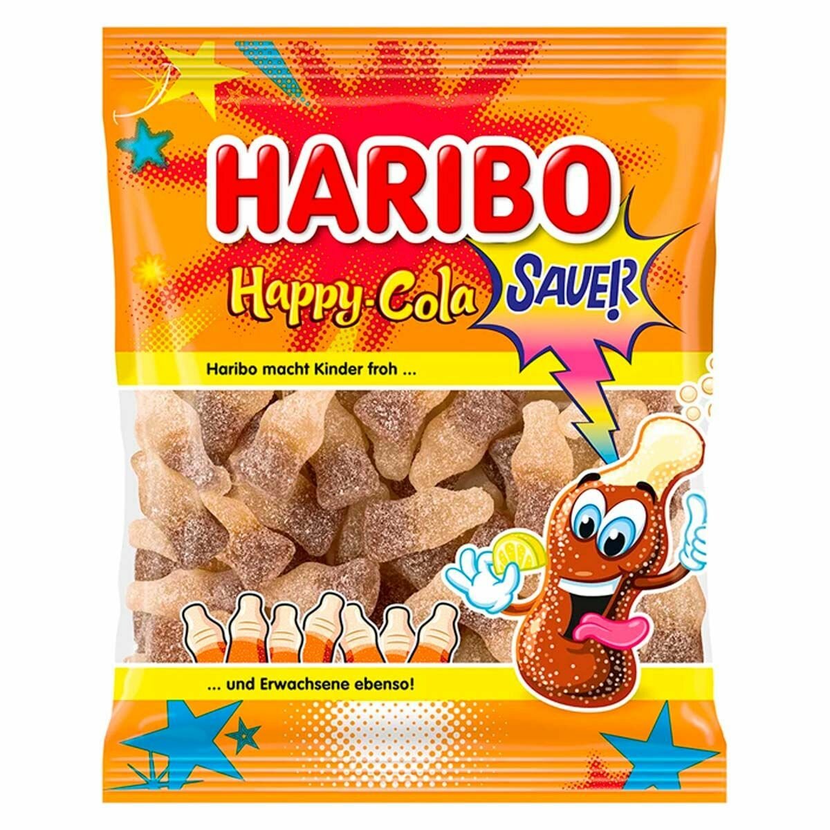 Кислый жевательный мармелад Haribo Happy Cola Sauer (Германия), 175 г