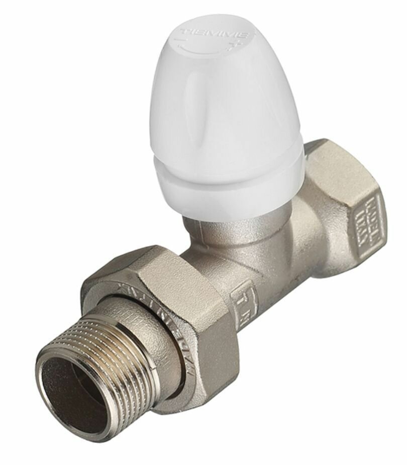 фото Клапан (вентиль) термостатический прямой Tiemme (3300015) 3/4 НР(ш) х 3/4 ВР(г) для радиатора