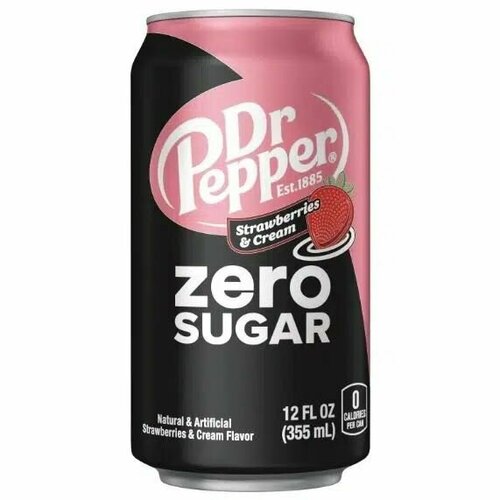 Газированный напиток Dr.Pepper Strawberry Cream Zero (6 шт. х 0.355 л)