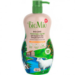 Набор из 3 штук Экологичное средство для мытья посуды BIO MIO 750мл Bio-Care мандарин для мытья посуды