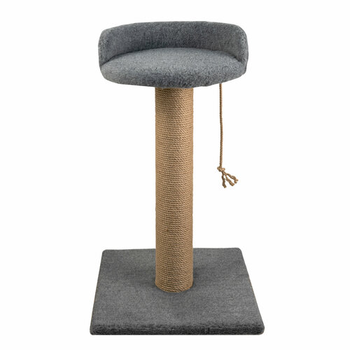 Когтеточка - столбик для кошек, серая / ZooMoDa