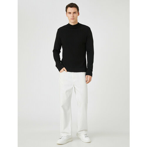 фото Свитер koton, размер 48, черный