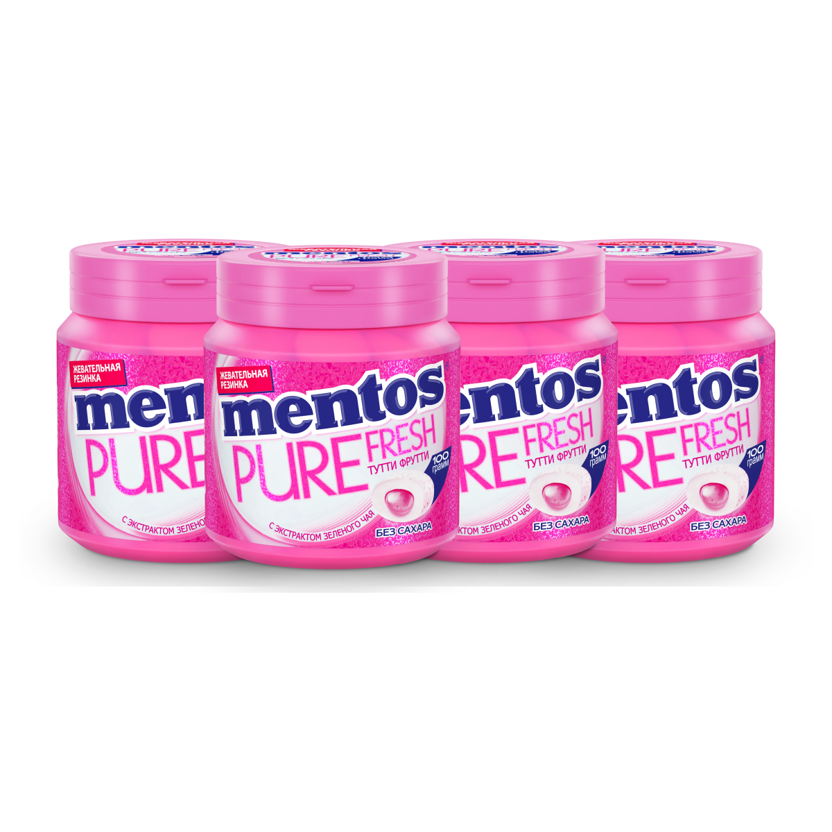 Жевательная резинка Mentos Pure Fresh Тутти-Фрутти, 4 шт. по 100 г. - фотография № 3