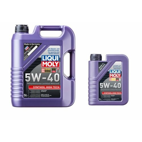 Моторное масло Liqui Moly Synthoil High Tech 5W40 Синтетическое , 6л